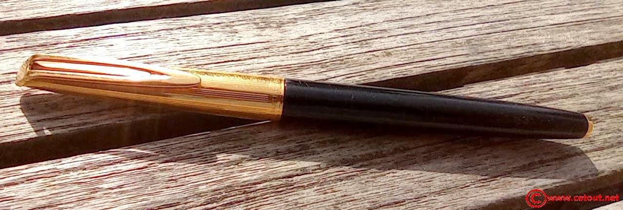 Parure Stylo Waterman C/F Or Et Noir - Plume Et Bille, Occasion En Bon état